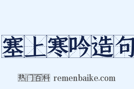 塞上寒吟造句是什么意思的图片